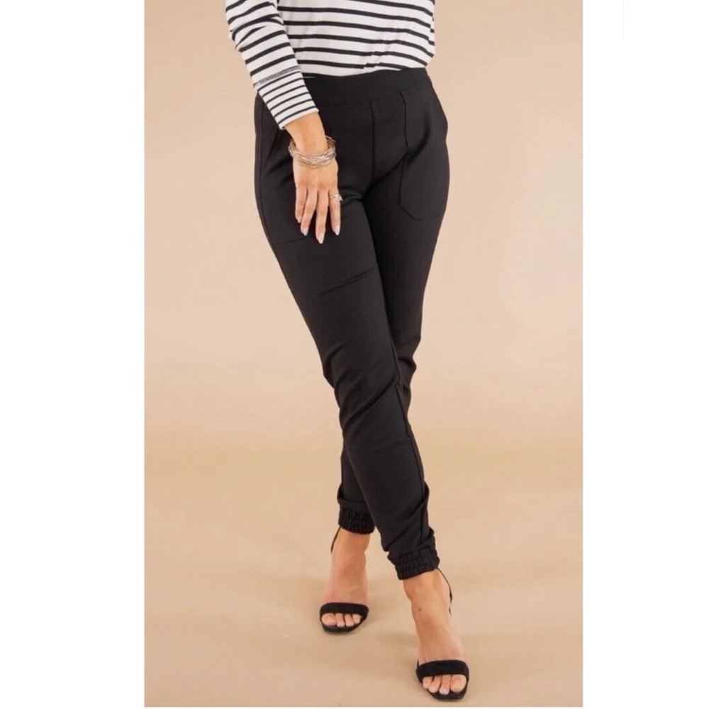 Spanx Ponte Knit High Rise Pull-On Perfect Jogger Pant Athleisure Black